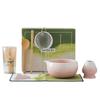 Gradient Pink Matcha Tea Set: Bowl, Kiln-Changed Tea Bowl, Chasen Whisk, Brewing Tools