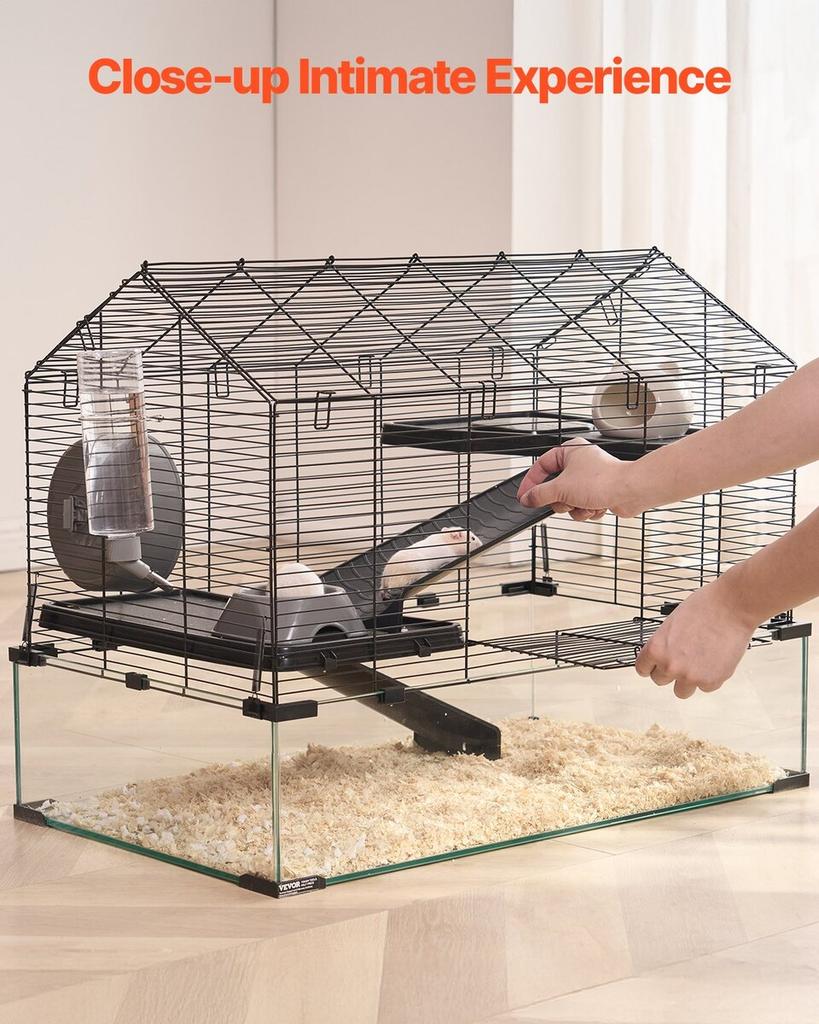 Wire Hamster Cage Habitat 29.5in Rodent Gerbil Small Animal House