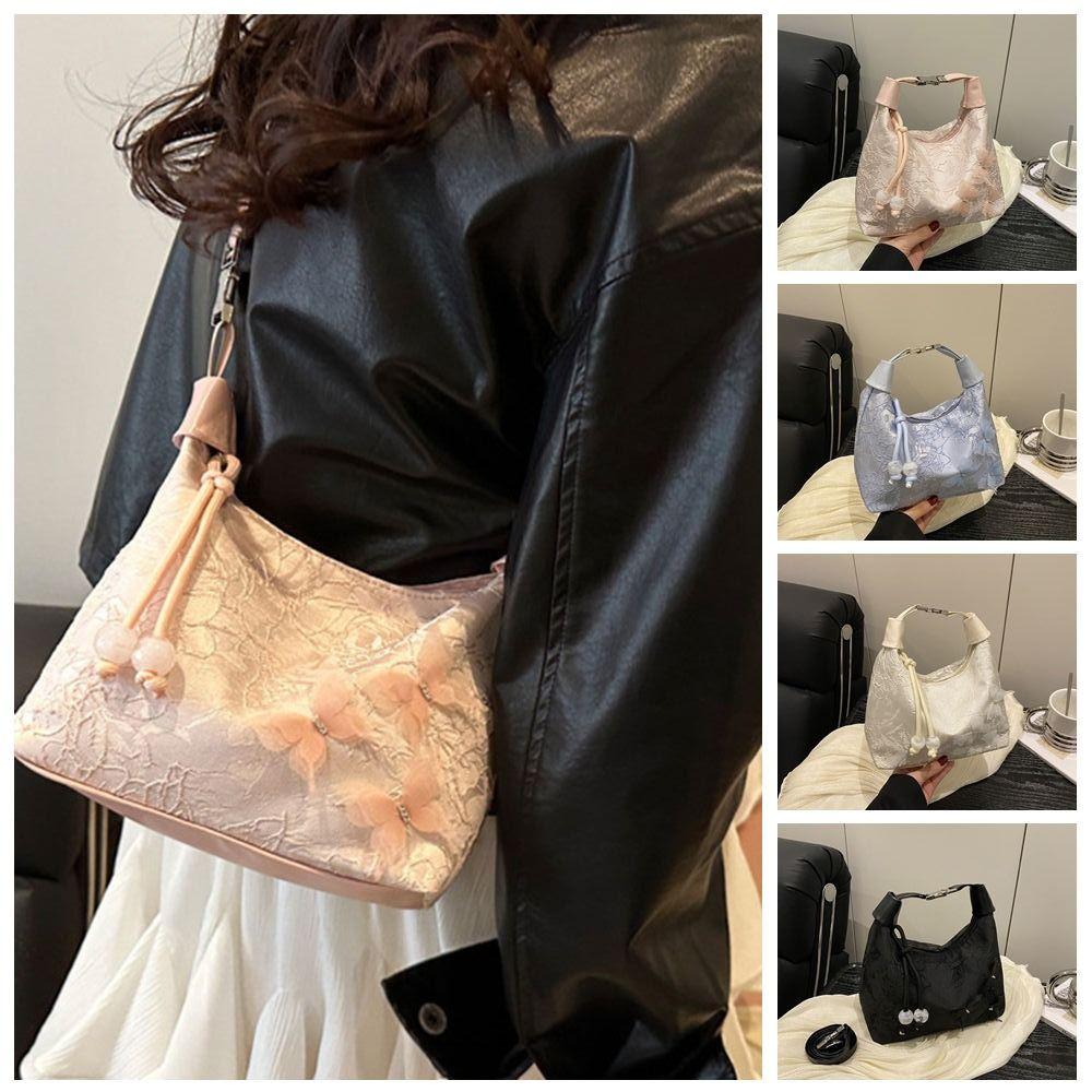 Butterfly Hanfu Embroidery Handbag Canvas Cheongsam Bag Retro New Chinese Style Handbag  Party