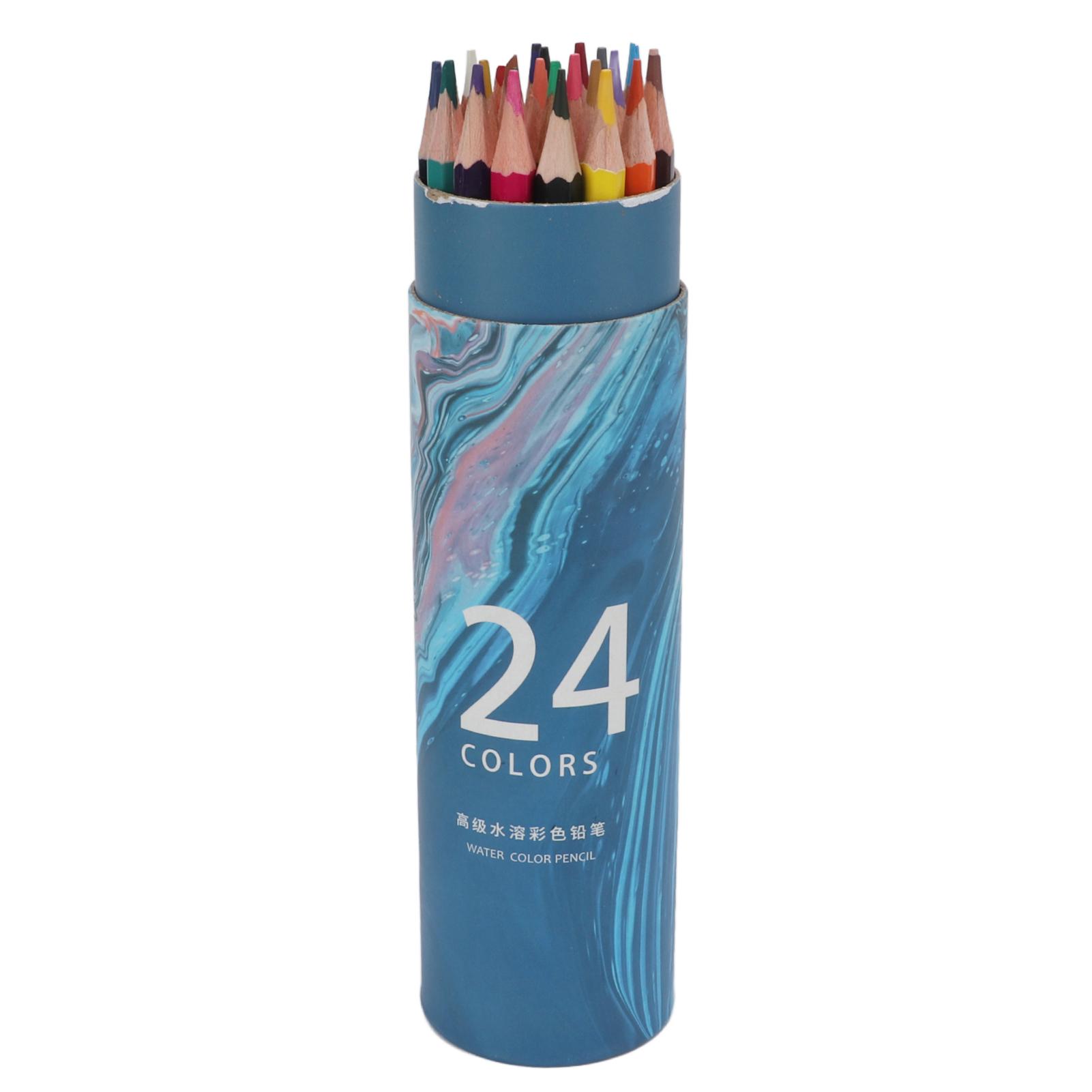 

Colored Pencils 24 Colors Poplar Material Safe Harmless DIY Making Portable Sketching Pencils for Graffiti