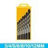Wiertło 3-12mm 7szt. Ceramiczne Betonowe Szklane Trójkątne Wiertło