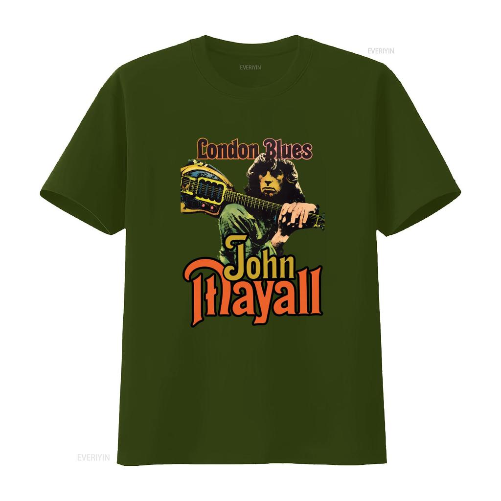 Katoen John Mayall London Blues 1964 1969 Album The Turning Point T-shirt vintage Gewassen streetwear Casual Rekbaar