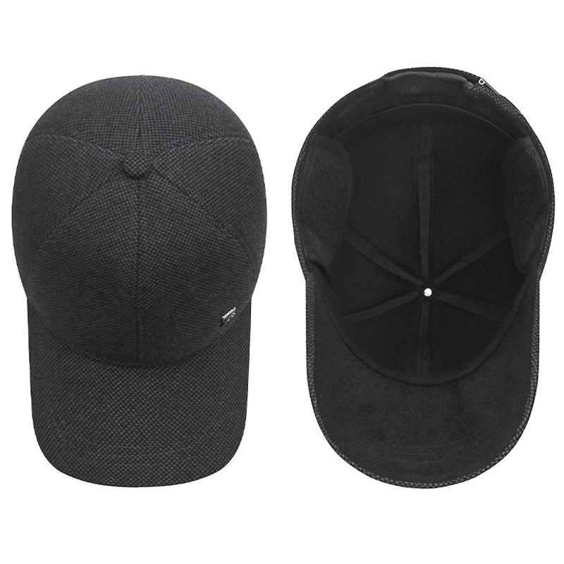 Winter Middle-Aged and Elderly Dad Cap Old Man Warm Cotton Cap Ear Protection Velvet Thick Riding Baseball Cap