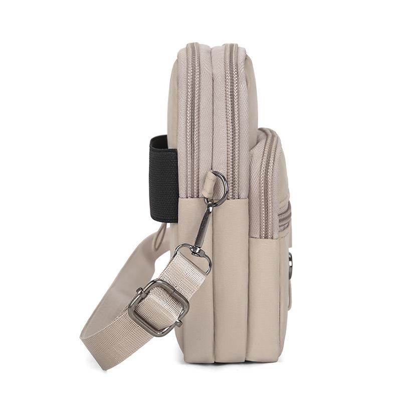 Women’s Mini Crossbody Phone Bag Waterproof Nylon Shoulder Bag Multi Pocket Small Messenger Purse Lightweight Travel Handbag