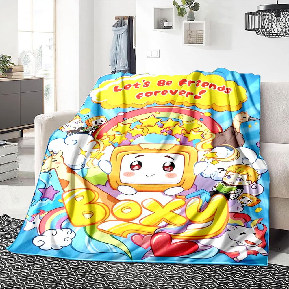1Pc Lankybox Adventure Blanket For Couch Bed Plush Cozy Fuzzy Blanket Super Soft Warm Blankets For Fall And Winter 091823