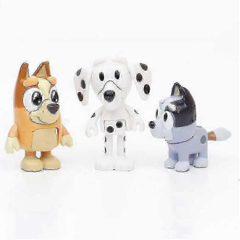 12pcs Set Bluey Family And Friends Action Figures PVC Toys for Kids Gift