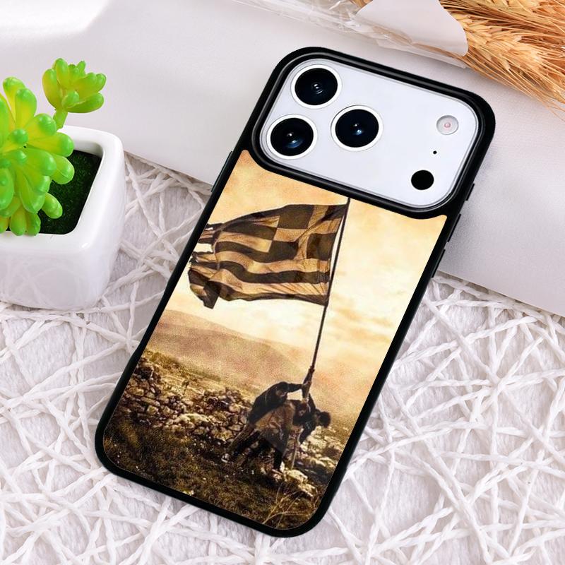 Greece Greek Flag Phone Case for iPhone 17 Air 16 15 11 12 14 13 Pro Max Shockproof Cover
