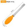 Silicone Salad Cooking Tongs with Stainless Steel Handle BBQ Kitchen Utensils