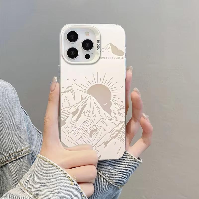 Snow Mountain Landscape Phone Case For iPhone 16 15 14 13 12 11 Pro Max XS X XR 7 8 SE Funda Coque