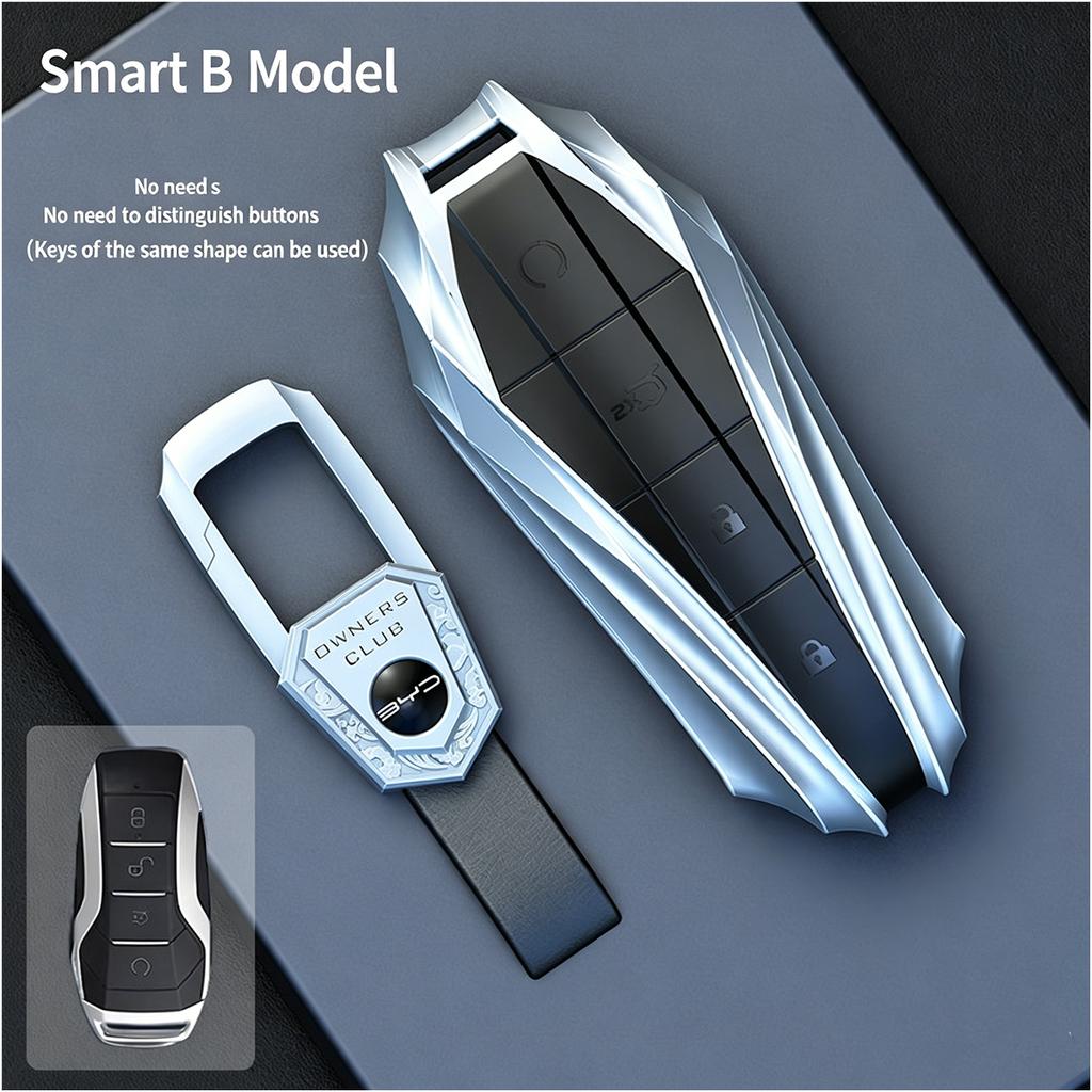 For BYD Dolphin Metal Car Key Case Set Song Plus Han EV Qin DMI Yuan Pro Tang DMP Escort Ship 07 Seal European G Car Accessories
