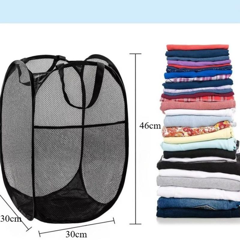 Folding Dirty Laundry Sorting Basket Washing Frame Bathroom Cloth Mesh Storage Bag Frame Bucket Laundry Organizers Storage Pouch