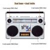 Retro 80s Style Multi-Band FM Radio & Cassette Player