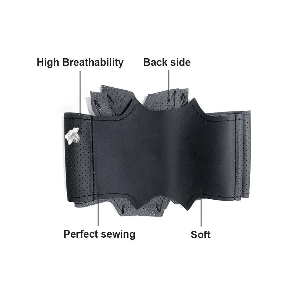 Car Steering Wheel Cover Breathable Anti Slip Genuine Leather Perforated for Peugeot 308 SW T9  3008 Auto Decoration
