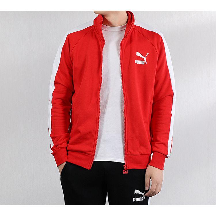 Puma Iconic Casual Stand Collar Jacket Men Outerwear Vivid-Red 595976-11