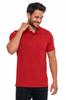 Men's Cotton Polo Shirt with Collar MORAJ M Burgundy