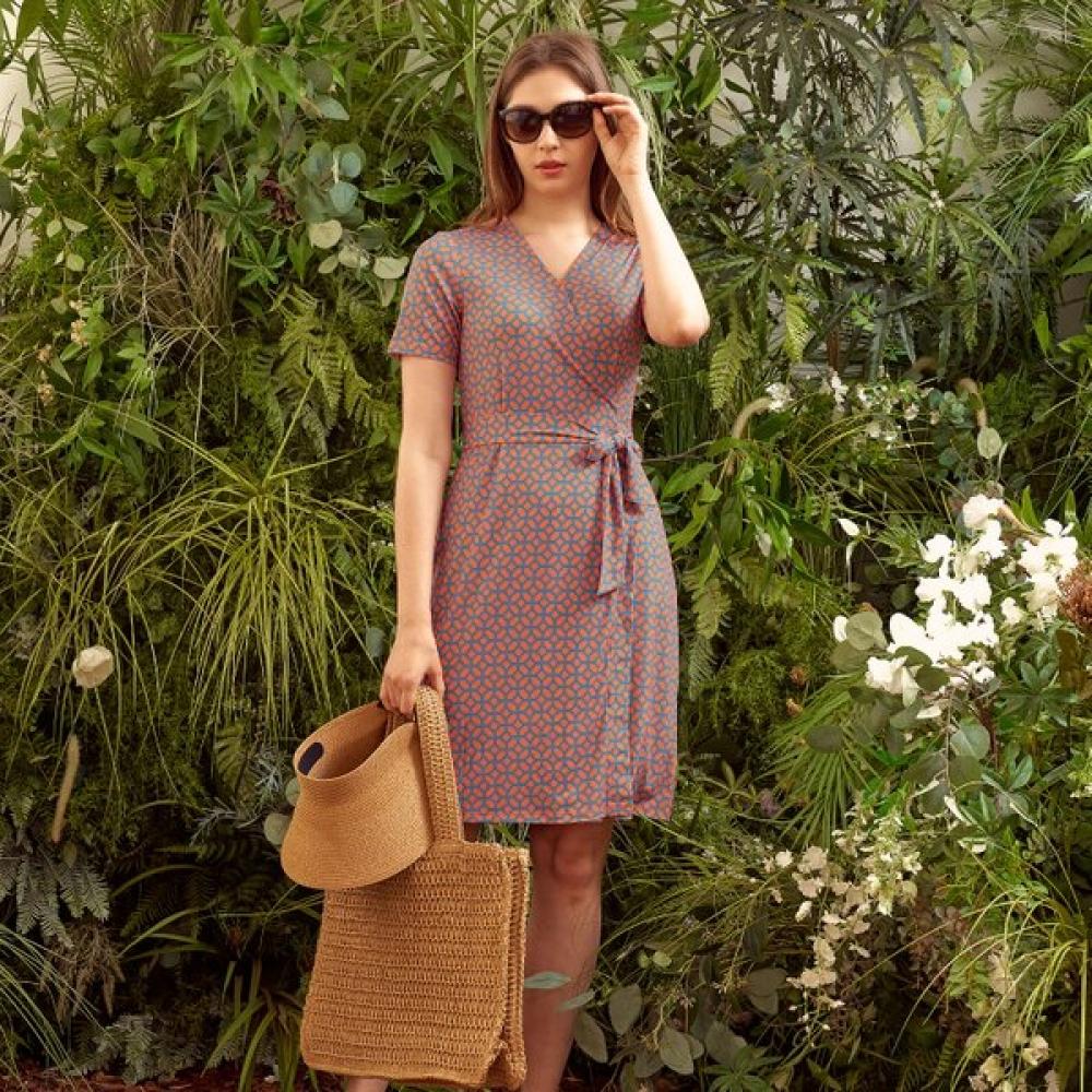 Lipbbam Creora Leoni Midi Wrap Dress Ldm03oz01