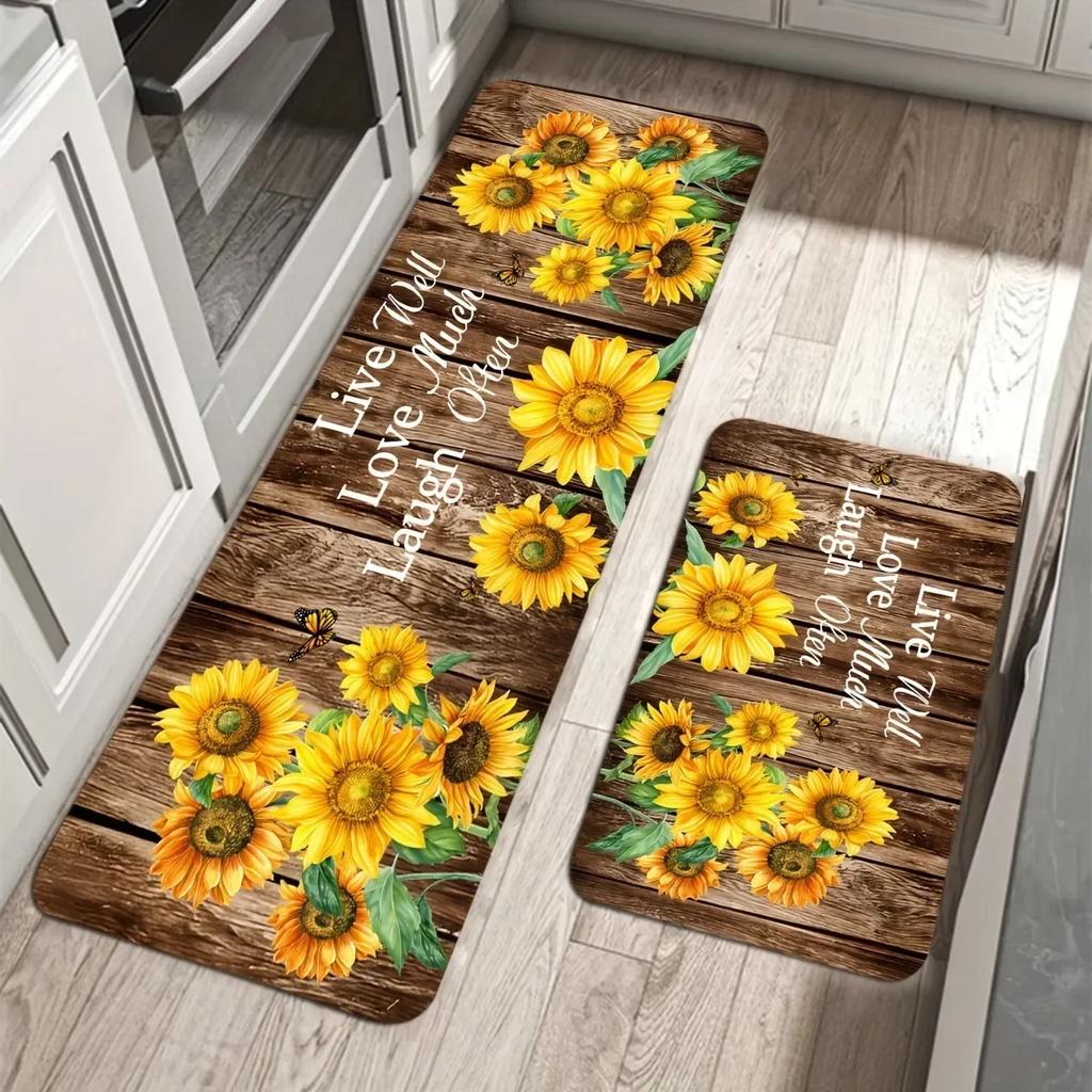 1PC Beach&Wave Pattern Door Mats Kitchen Rugs Non-Slip Pop Design Living Room Rugs Bath Mat Carpet for Home Sink Laundry Decor