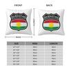 Kurdistan Shield Pride Flag Square Pillowcase Pillow Cover Cushion Throw Pillow for Home Bedroom Car