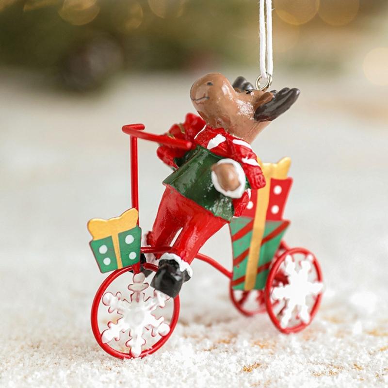 Miniature Christmas Hanging Ornament Miniature Christmas Hanging Ornament Delicate Iron Resin Holiday Tree Adornment