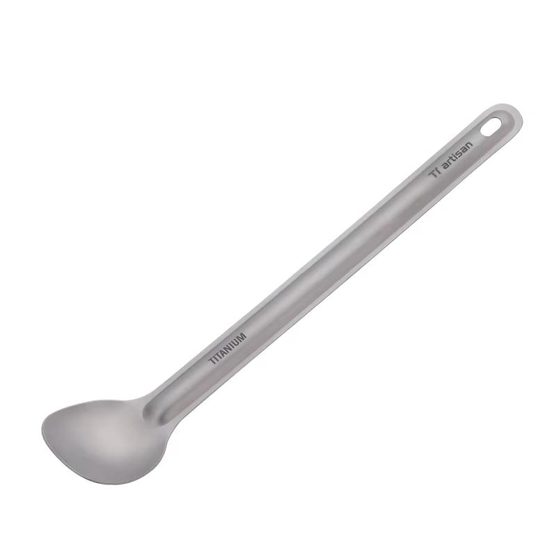 

Tiartisan Titanium Long Handle Spork Spoon Cutlery Ultralight Tableware Outdoors Portable Dinnerware Camping Equipment