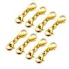 8 Pcs Double Lobster Clasps Small Necklace Bracelet Extenders Double Claw Connector Jewelry Extension Clasp Easy To Use