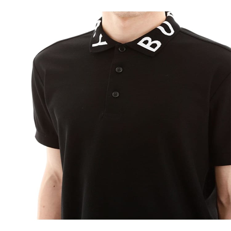 Burberry Men Ryland Collar Logo Polo Black 80134991
