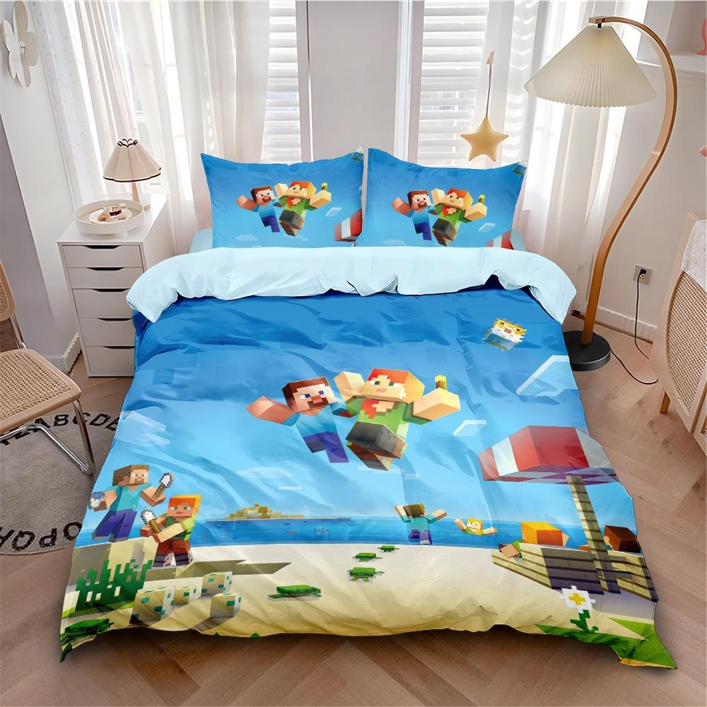 Anime quilt cover My World Duvet Cover My World Monster Hunters Bedding Set Pillowcases Bedclothes Children's Kids Adult