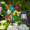 Neue Solar-Kolibri-Laterne Schmiedeeisen-Einsatz Vogel Gartenornamente, Außengartendekorationen, Kunsthandwerk Rasenlichter