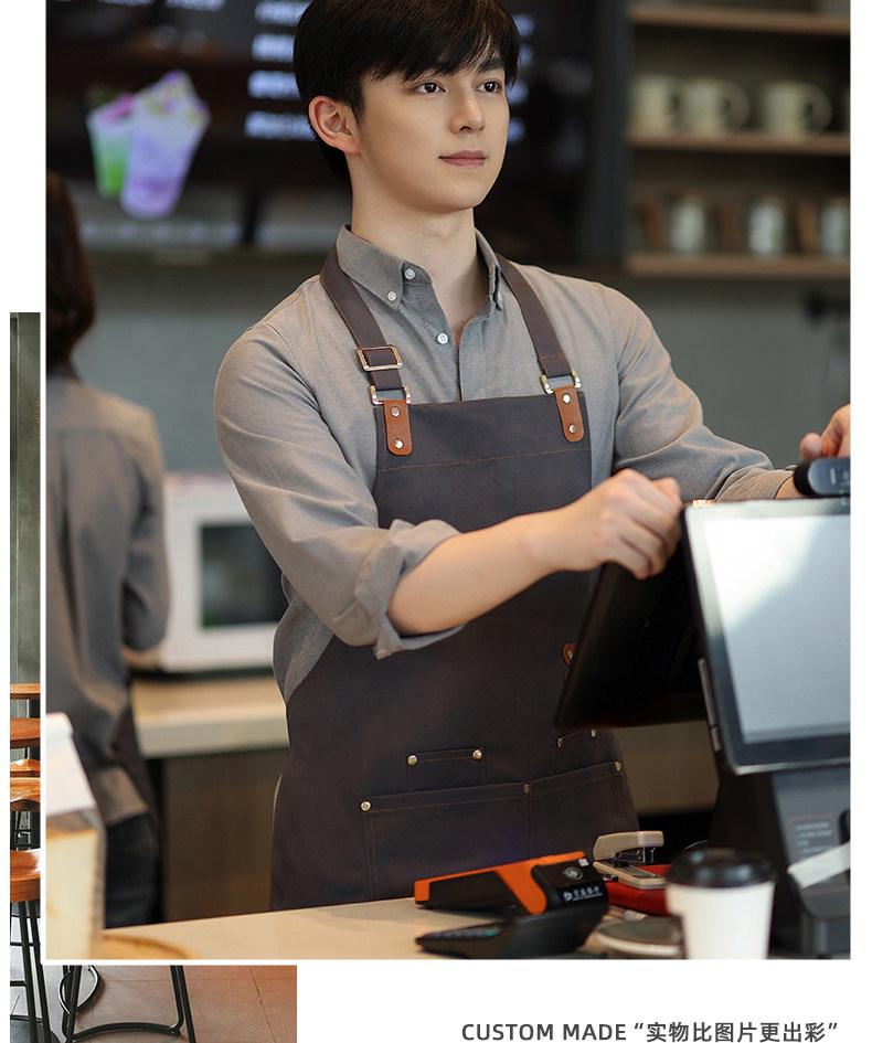 2026 Waterproof Canvas Apron with Logo for Men and Women In Catering and Restaurants