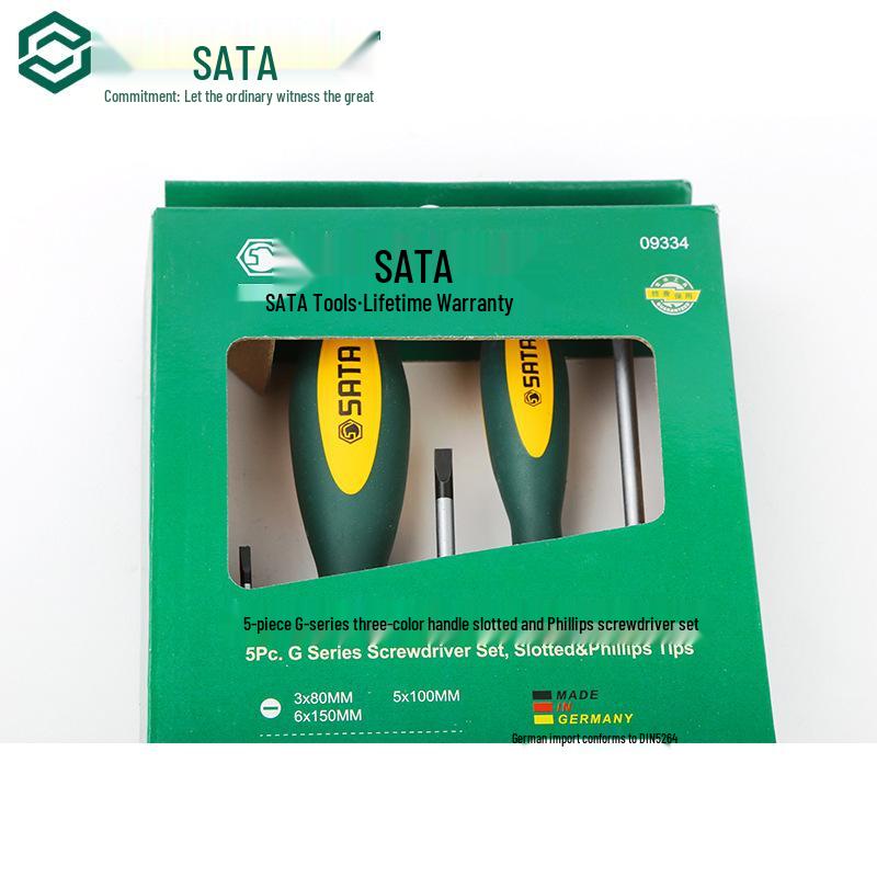 SATA 09334 G-Series 5-Piece Slotted/Phillips Screwdriver Set