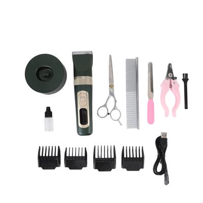 Hundepflege-Clippers-Kit Digitalanzeige 4 Geschwindigkeit einstellbar Geräuscharm Wiederaufladbare Tierhaare