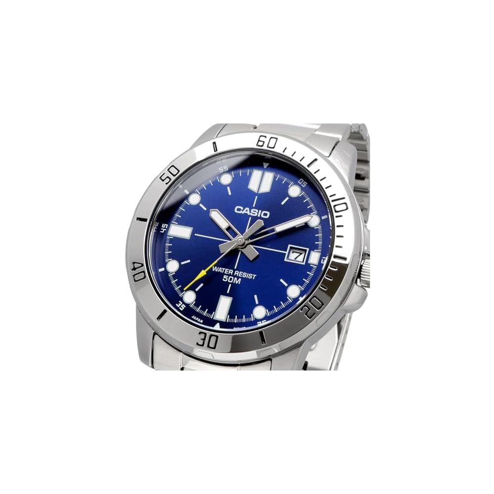 Casio Standard Analog Quartz Men's Watch MTP-VD01D-2EV Metal Band Blue Overseas Model