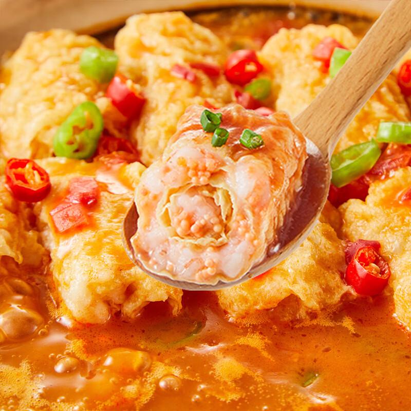 Хрустящие роллы из тофу с икрой и креветочной пастой Jiushengtang