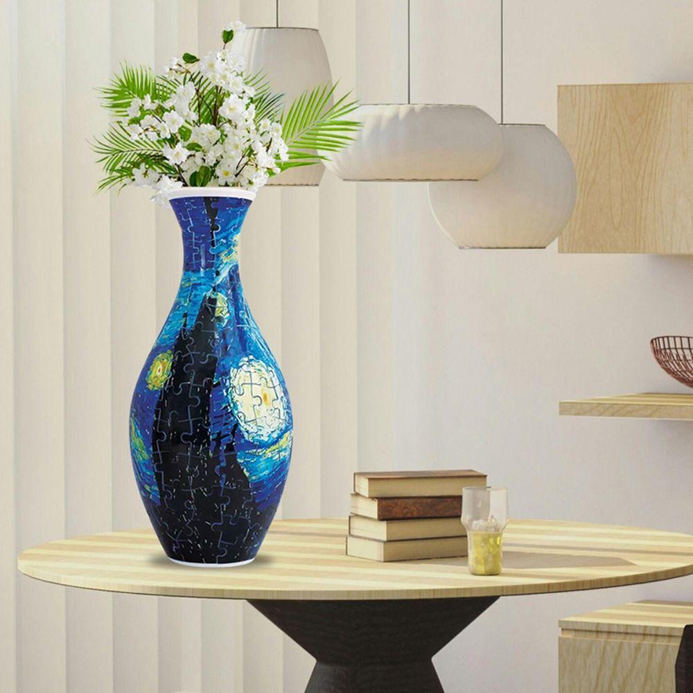 160 gebogenes Kunststoffpuzzle 3D-Puzzlef Blumenvase DIY-Kunst Heimdekorationen Puzzle-Set für Erwachsene