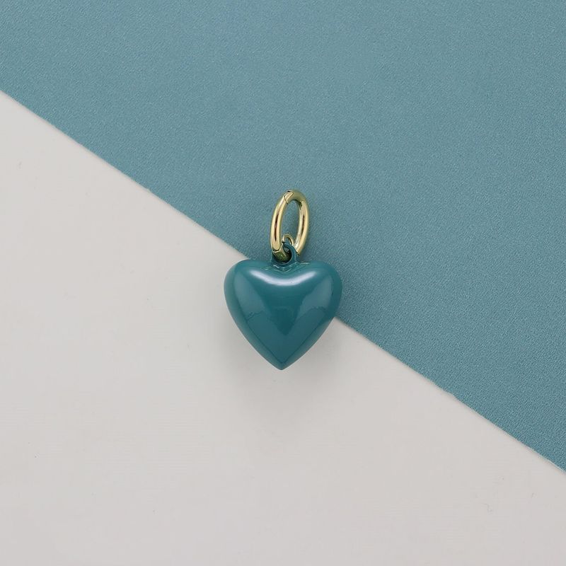 Colorful Hearts American Niche Ra Enamel Heart Moon Pendant Necklace for Women, Versatile and Fashionable