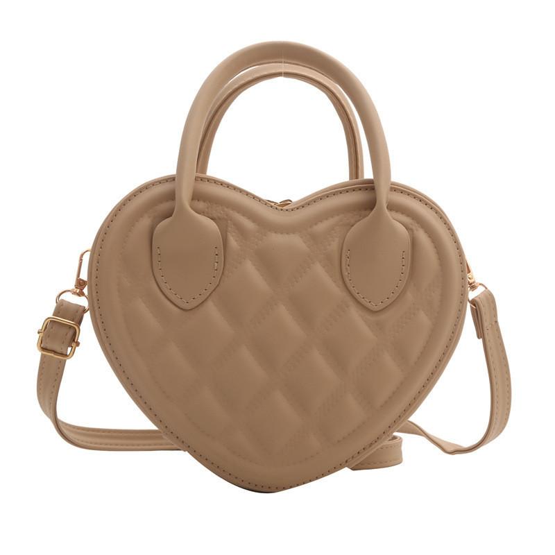 Stylish Pu Leather Heart Tote Bag For Women Chic Street Style Crossbody Bag