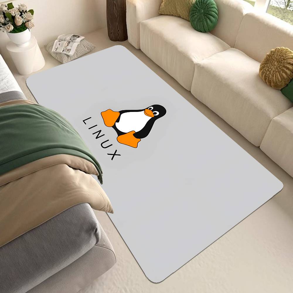 Linux Betriebssystem Tux Pinguin Anime Fußmatte Rechteckig Zuhause Weich Badezimmer Matte Eingangstür Innen Außen Matte Willkommen Fußmatte