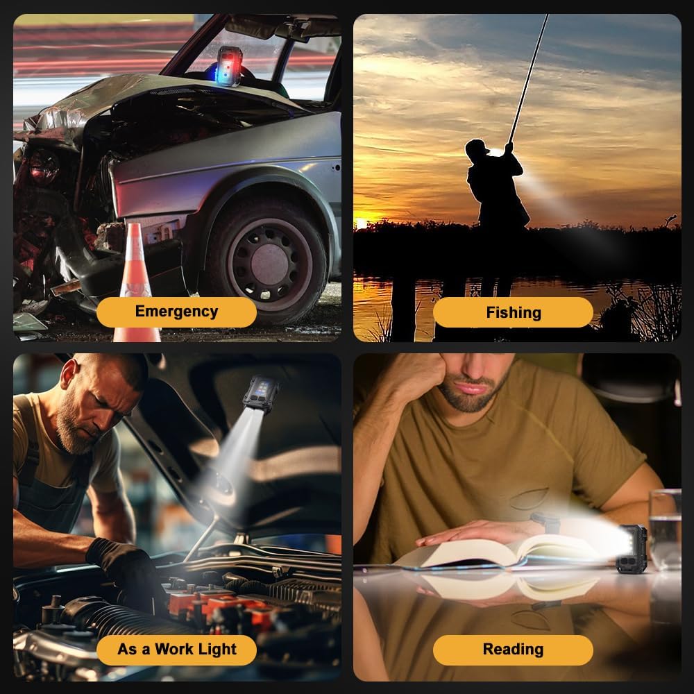 Mini EDC Flashlight, Small Powerful Keychain Flashlight with Sidelight, High Lumens 800lm, USB-C Rechargeable, Keychain Light with Clip - 8 Mode,