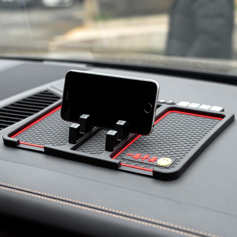 Tappetino Multifunzione Antiscivolo per Cruscotto Porta Telefono e Porta Numero di Parcheggio