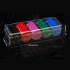 100Chips Professional Acrylic Poker Chip Stand Playing Cards Chip Tray 5 Grids Poker Chip Display Clear Acrylic Chip Trays