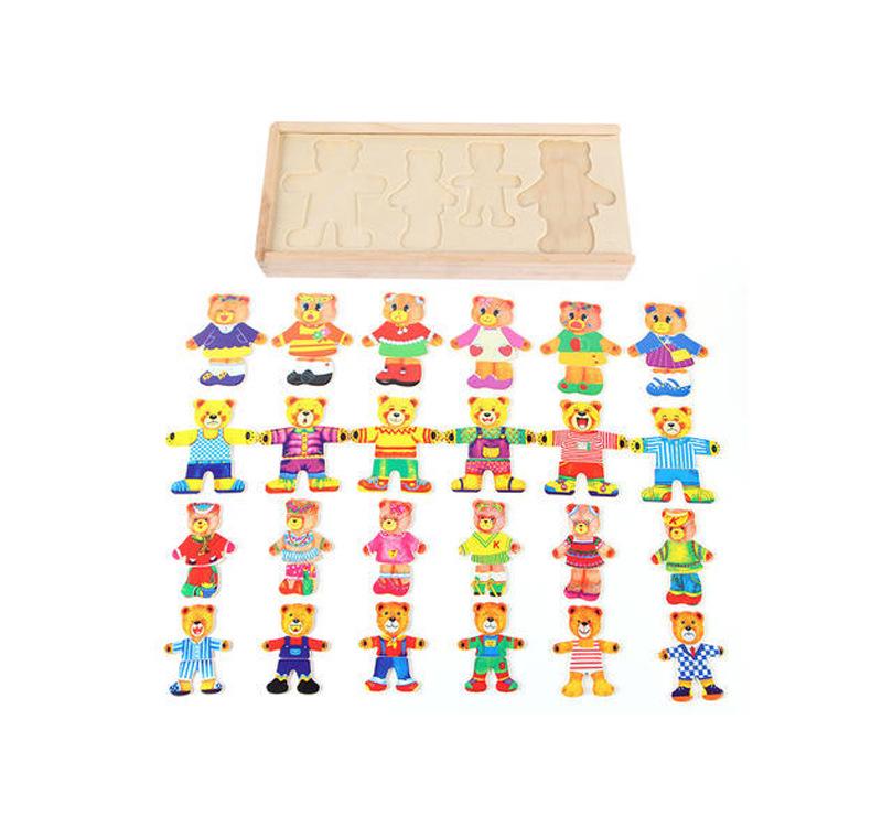 Four Bears Dress-Up Puzzle: Educational Toy for Girls