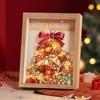Christmas Tree Photo Frame BuildingBlocks, Small ParticleAssembly Toys, Light 3d Painting Ornaments, Christmas Handmade Diy Gifts
