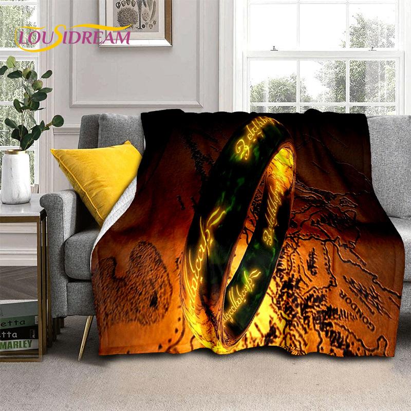 L-Lord of The Rings H-Hobbit Movie Soft Blankets,Keep Warm Throw Blanket Comfortable Blanket for Picnic Beds Sofa Home Bedroom