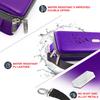 Quiver Time Purple Bolt Card Carrying Case Durable Trading Card Storage Perfect for TCG and Deck Includes and 100 Apollo Card Sleeves - Holder, Cards,
