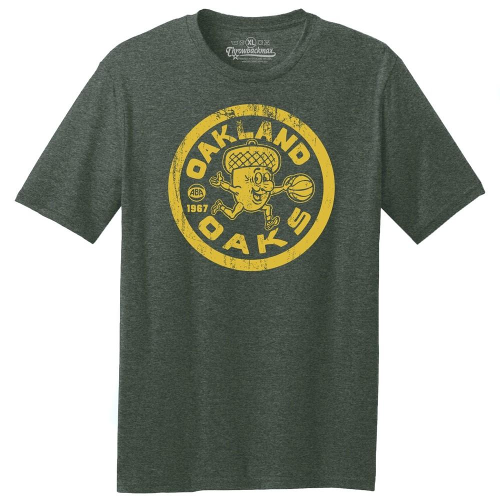 Oakland Oaks 1967 ABA Logo Basketball TRI-BLEND Tee ShirtGreen Heather Unisex T-Shirt M