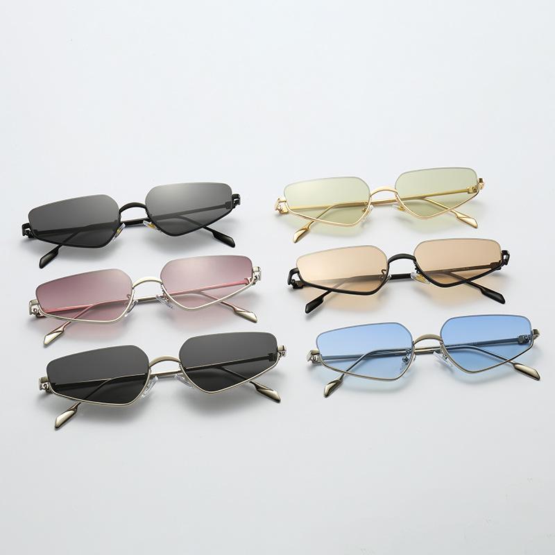 New Irregular-Shaped Metal-Frame Sunglasses for Women Outdoor UV-Protective Eyeglasses UV400 Trendy Street Style Shades