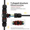 4Pcs 3-Pin Waterproof Cable Connectors for 8-12 Mm Diameter Earth Cable Connector IP68 Connection Box Junction Box for Garden