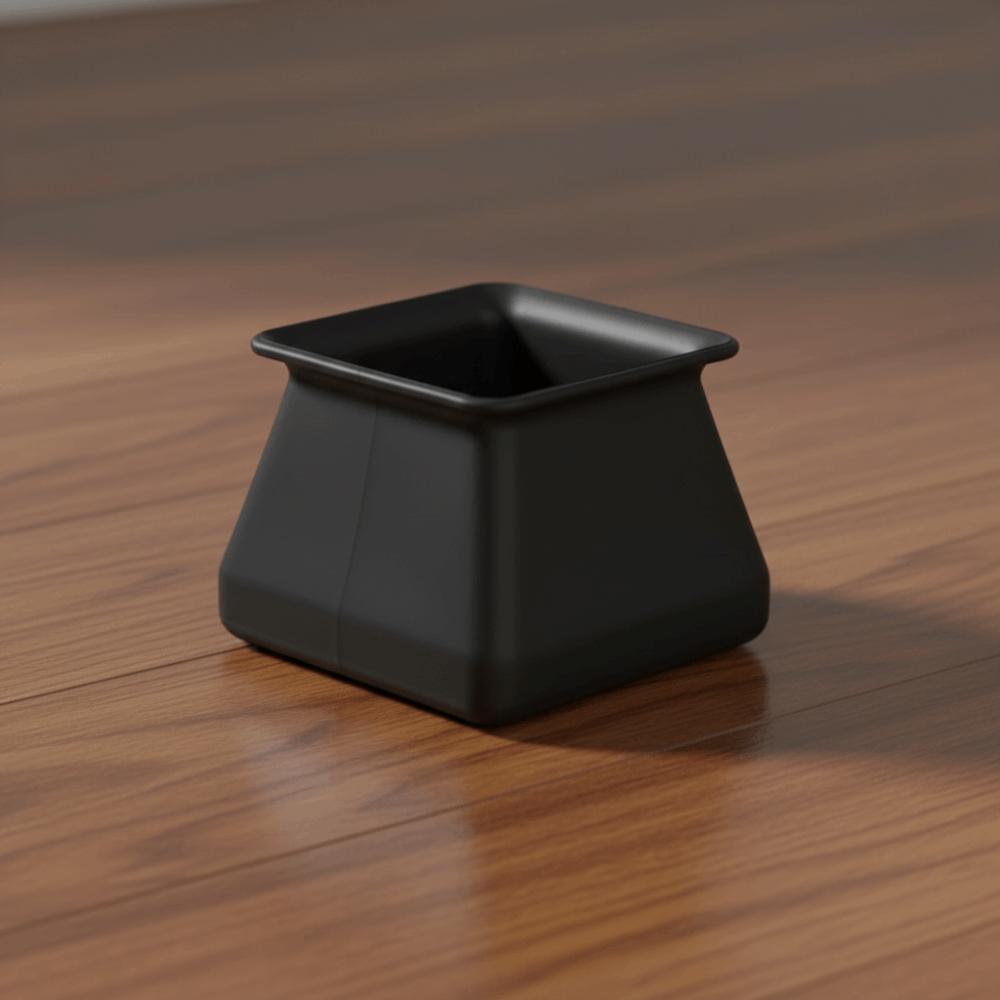 24PCS Non-slip Mute Square Chair Leg Caps Anti Scratch Noise Reduction Furniture Legs Protectors Silicone Black Floor Protectors