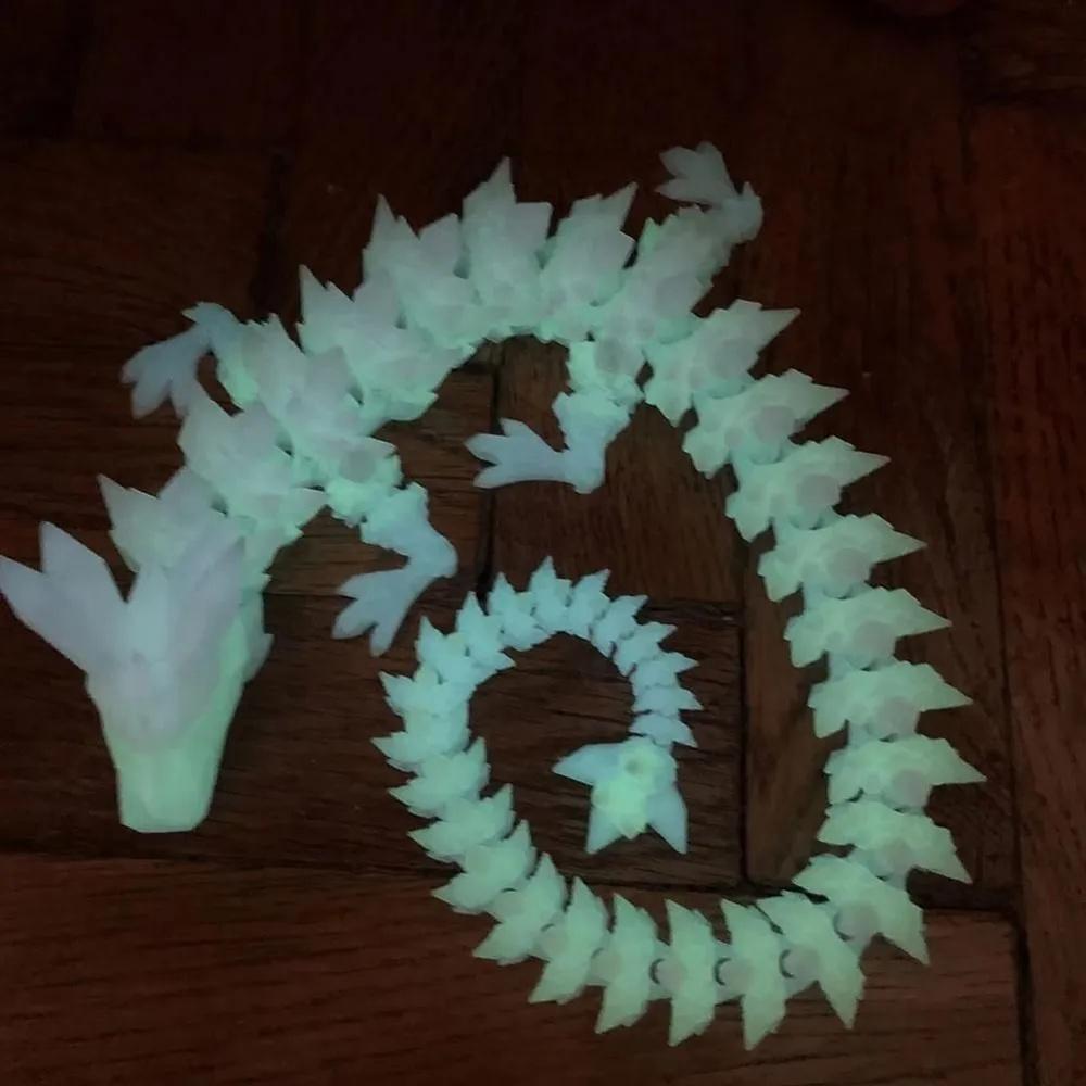 Ornamento Drago Stampato 3D 22/30/45 cm Decorazioni Drago Simulate Artificiali Ornamento Luminoso da Scrivania Regali per Feste Festival
