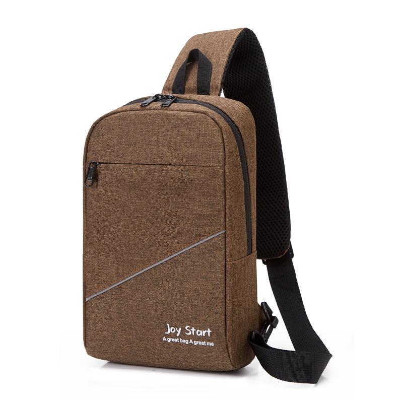 Men S Breast Bag Leisure Travel Shoulder Bag Outdoor Portable Cycling Oblique Span Bag коричневый